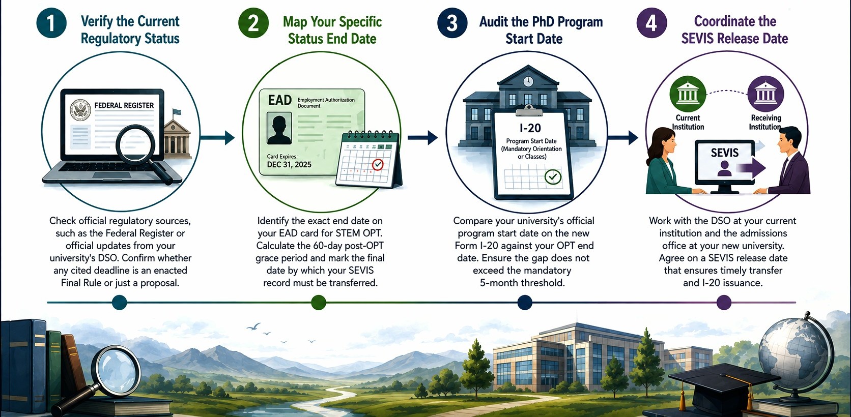 A four-step workflow for STEM OPT to PhD Transition