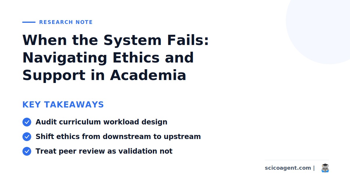 When the System Fails: Navigating Ethics and Support in Academia