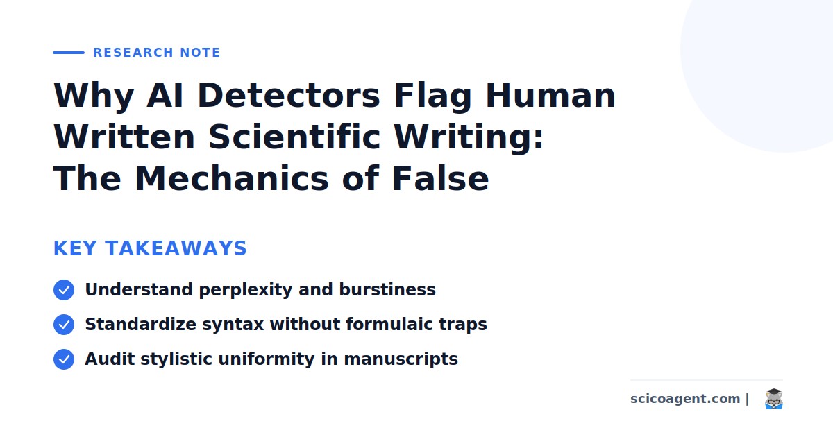 Why AI Detectors Flag Human Written Scientific Writing: The Mechanics of False Positives